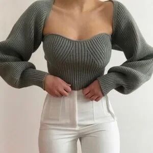Zara cropped sweater set